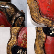 Japanese Antique Wooden Pharmacy Signboard Medicine Kanban Shinjusan WO4987