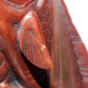 Japanese Bronze Statue Koi Fish Carp Rising Success Saegusa Sotaro Signed15