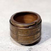 Japanese Antique Meiji Brass Box Kogo Tawara Rice Bale Ikoma Signed Metal6