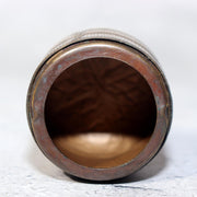 Japanese Antique Meiji Brass Box Kogo Tawara Rice Bale Ikoma Signed Metal7