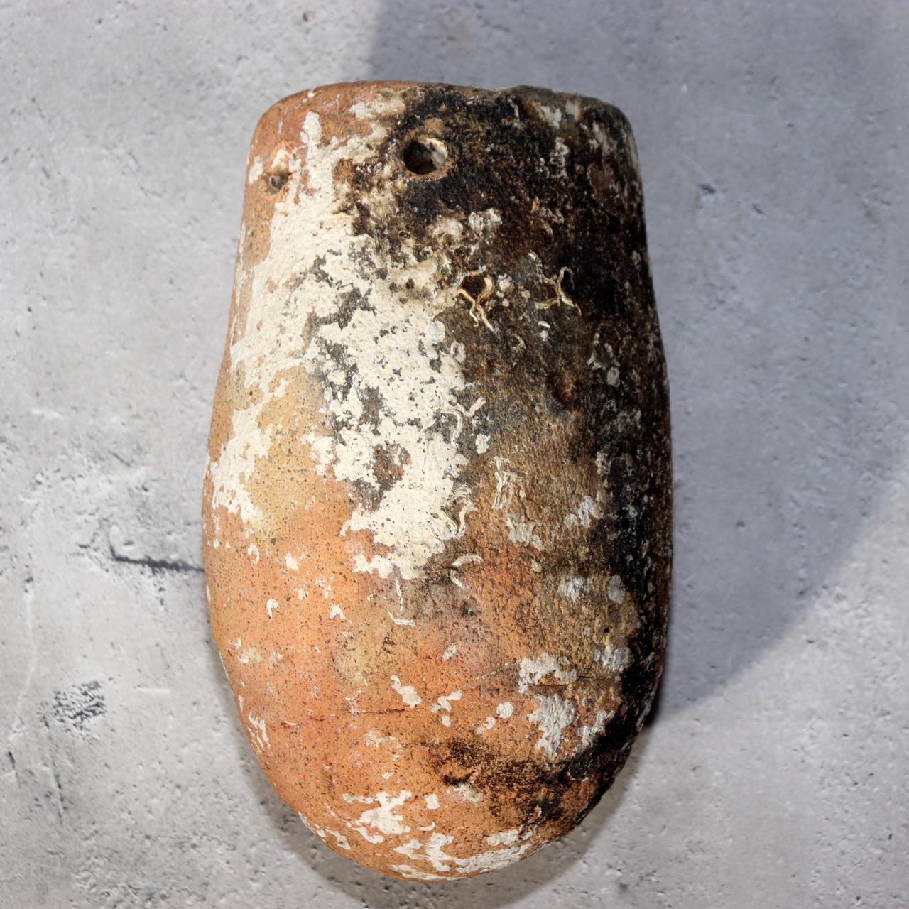 Japanese Antique Takotsubo 2pc Set Octopus Trap Pots Barnacles Ocean Decor1