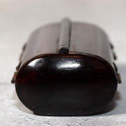 Japanese Antique Zushi Pocket Shrine Wooden Case Bronze Kannon Buddha Statue17