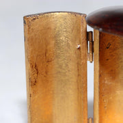 Japanese Antique Zushi Pocket Shrine Wooden Case Bronze Kannon Buddha Statue19