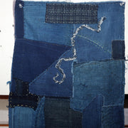 Japanese Antique Boro Fabric Indigo Cotton Sashiko Patchwork Folk Art BRKW1596