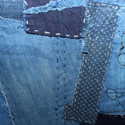 Japanese Antique Boro Fabric Indigo Cotton Sashiko Patchwork Folk Art BRKW15911