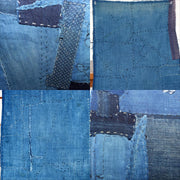 Japanese Antique Boro Fabric Indigo Cotton Sashiko Patchwork Folk Art BRKW1598