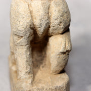 Japanese Antique Stone Fox Statue Pair Kitsune Inari Shinto Shrine Garden Decor15