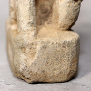 Japanese Antique Stone Fox Statue Pair Kitsune Inari Shinto Shrine Garden Decor16