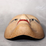 Japanese Wooden Noh Mask Koomote Fukai Female Hand Carved Signed Vintage11