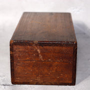 Japanese Antique Wooden Box Drawer Iron Hardware Storage Meiji Era WBX3393