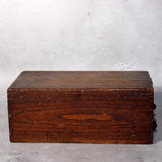 Japanese Antique Wooden Box Drawer Iron Hardware Storage Meiji Era WBX3394