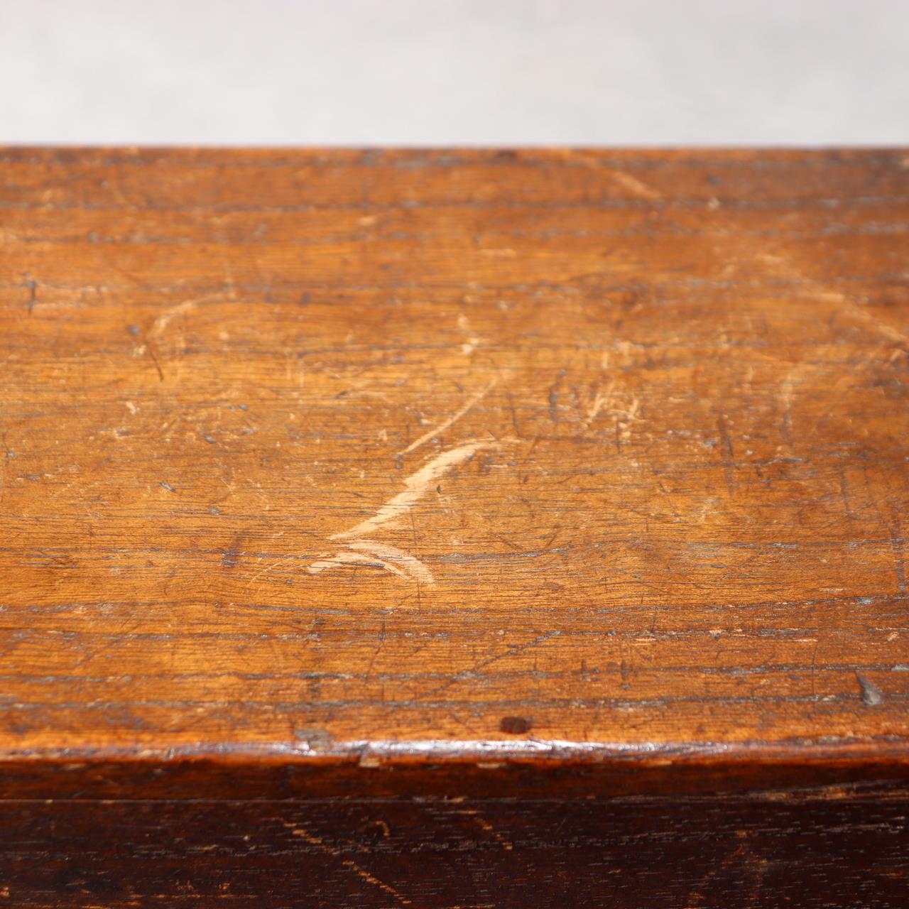 Japanese Antique Wooden Box Drawer Iron Hardware Storage Meiji Era WBX33912