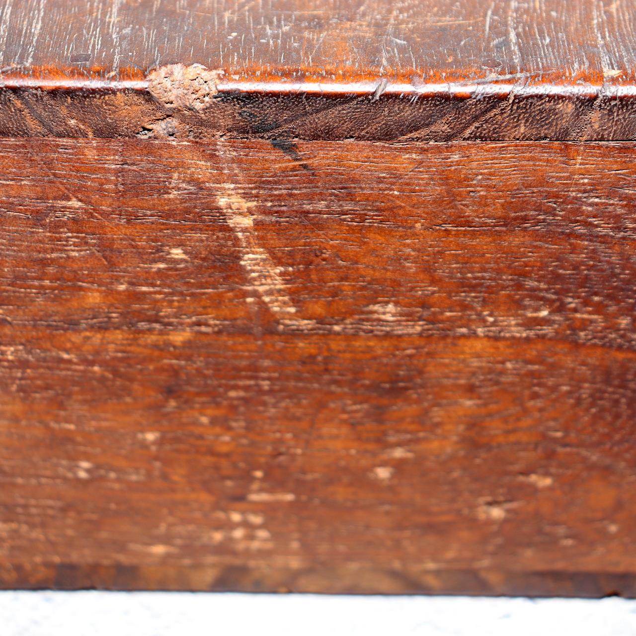 Japanese Antique Wooden Box Drawer Iron Hardware Storage Meiji Era WBX33914