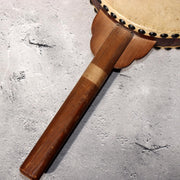 Japanese Vintage Taiko Drum Handheld Double Sided Wooden Folk Instrument WD335