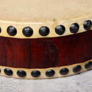 Japanese Vintage Taiko Drum Handheld Double Sided Wooden Folk Instrument WD3311
