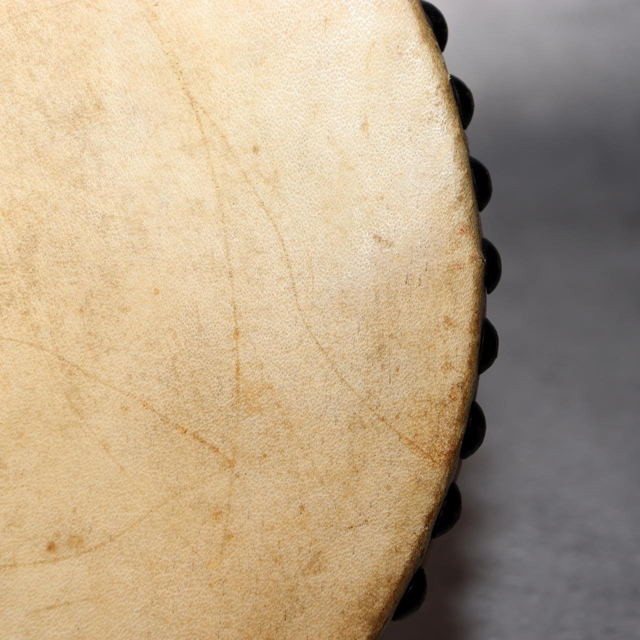 Japanese Vintage Taiko Drum Handheld Double Sided Wooden Folk Instrument WD3316