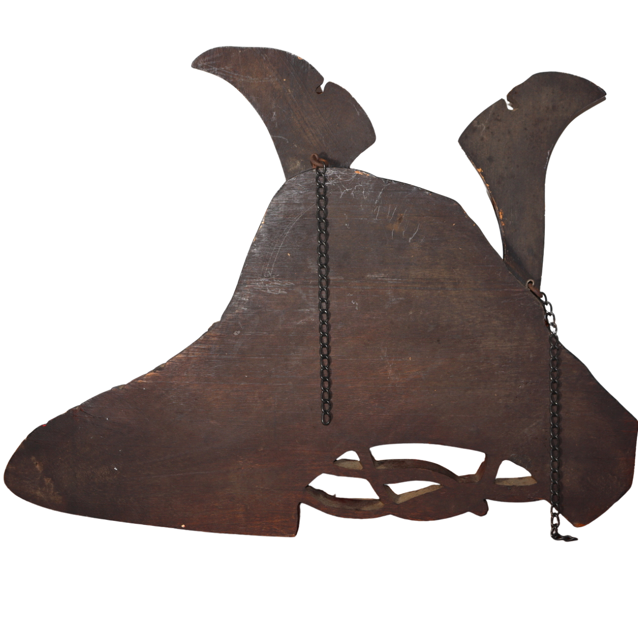 Japanese Antique wooden Samurai Kabuto Signboard Kanban Beer company WO4991