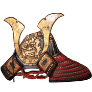 Japanese Antique wooden Samurai Kabuto Signboard Kanban Beer company WO4990