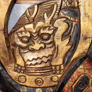 Japanese Antique wooden Samurai Kabuto Signboard Kanban Beer company WO4993