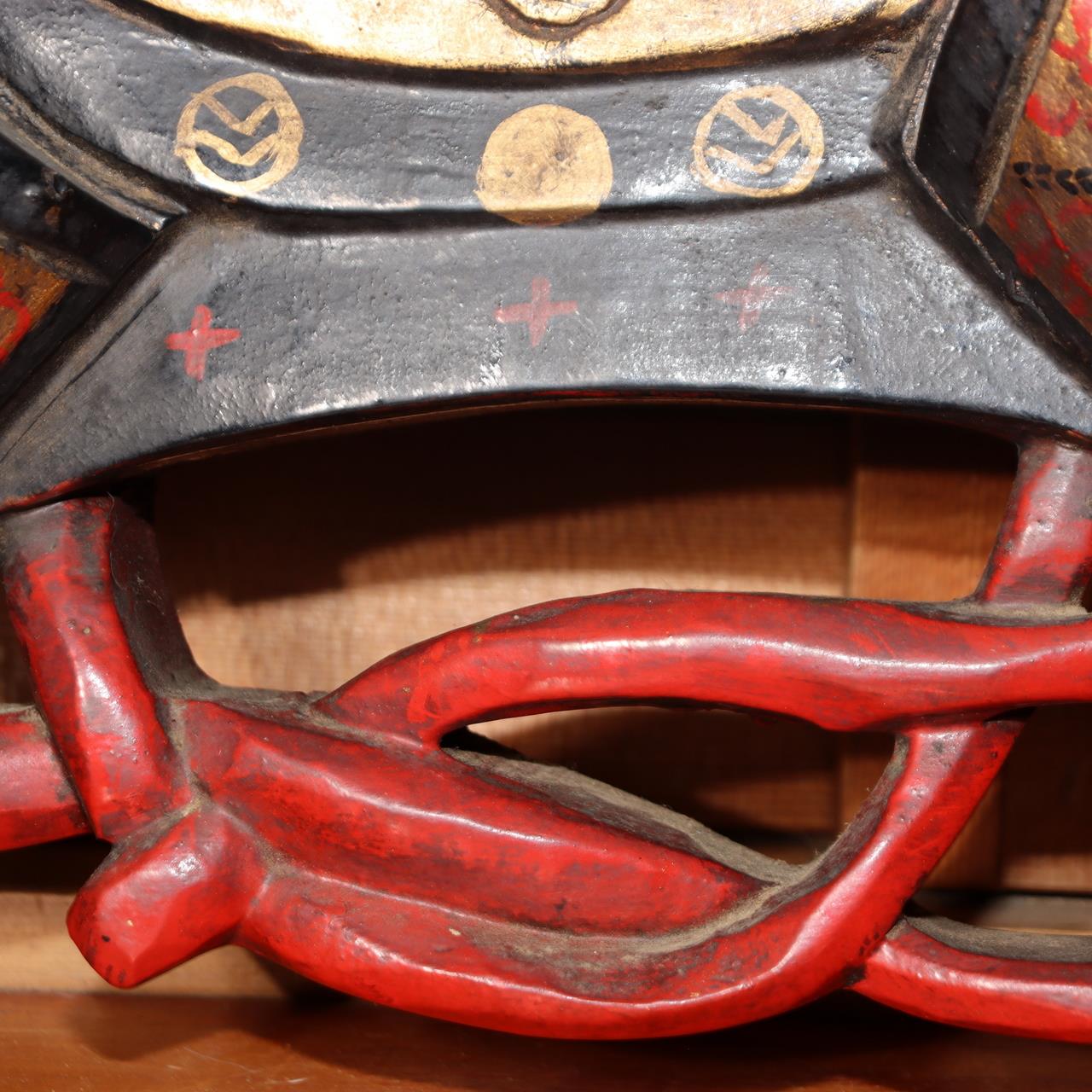 Japanese Antique wooden Samurai Kabuto Signboard Kanban Beer company WO4996