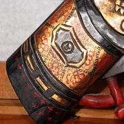 Japanese Antique wooden Samurai Kabuto Signboard Kanban Beer company WO4997