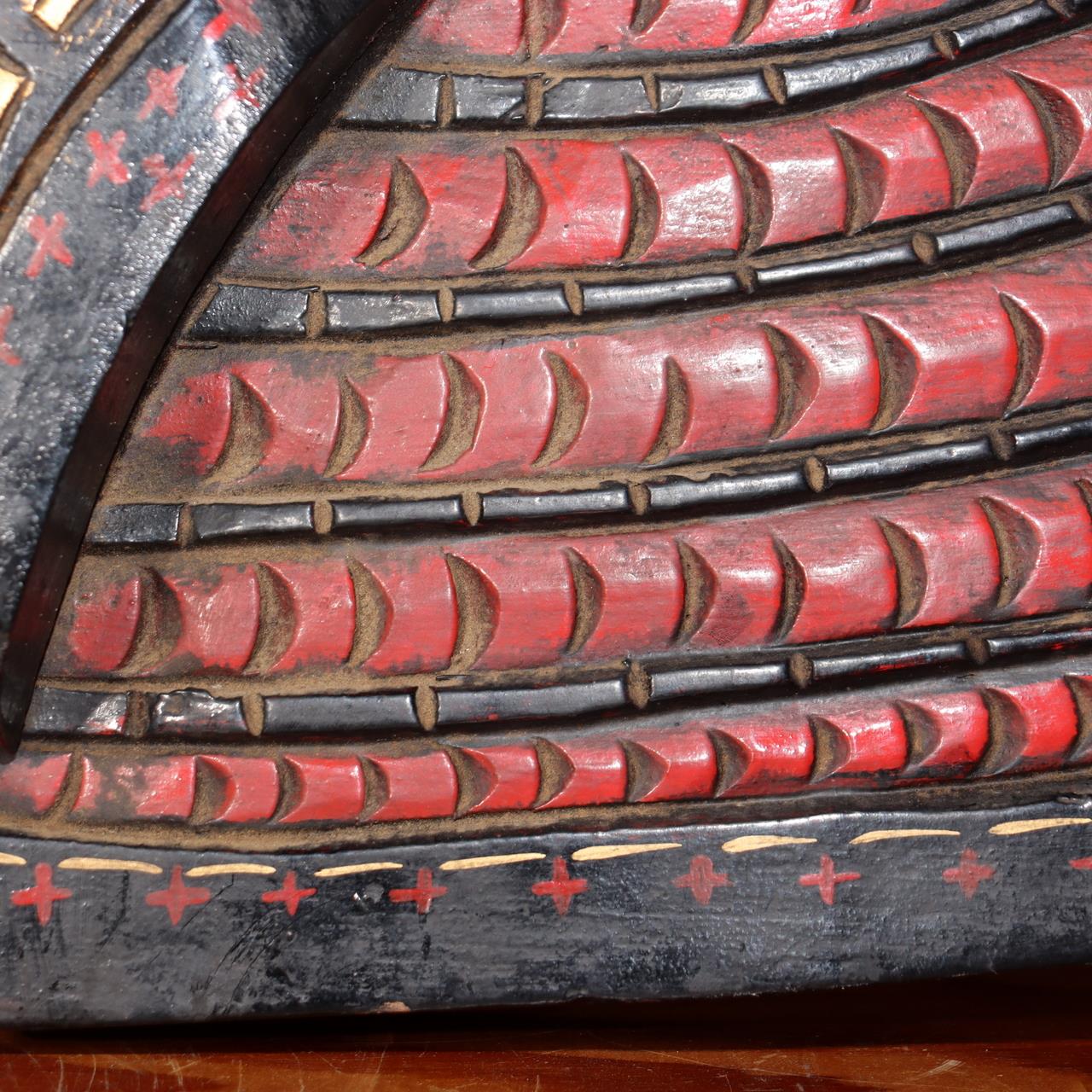 Japanese Antique wooden Samurai Kabuto Signboard Kanban Beer company WO49912