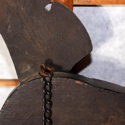 Japanese Antique wooden Samurai Kabuto Signboard Kanban Beer company WO49914