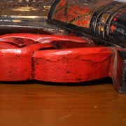 Japanese Antique wooden Samurai Kabuto Signboard Kanban Beer company WO49916