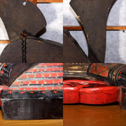 Japanese Antique wooden Samurai Kabuto Signboard Kanban Beer company WO4999