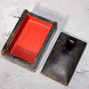 Japanese Antique Tobacco Case Tabako-ire Koyori Woven Paper Lacquer Pouch Meiji10