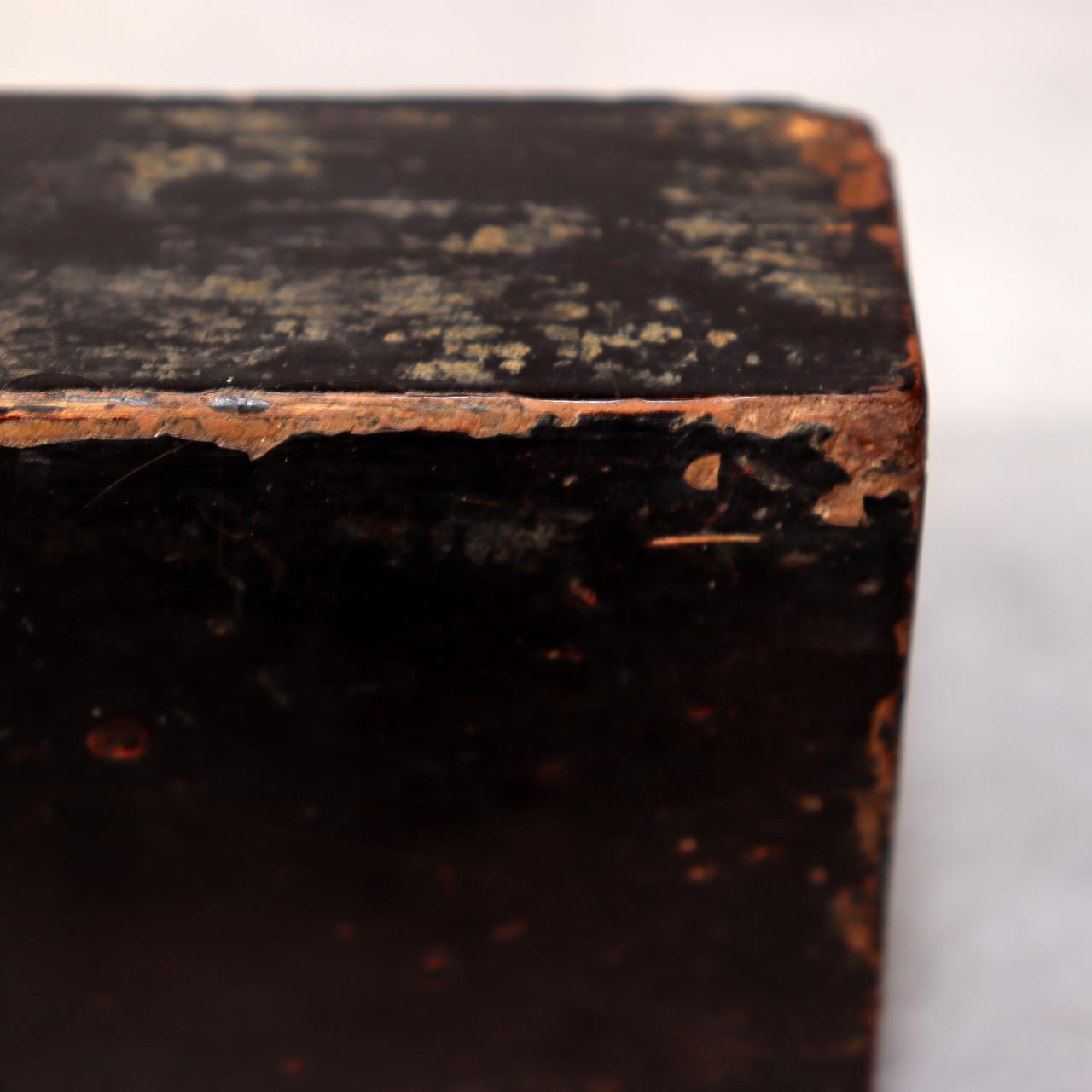 Japanese Antique Tobacco Case Tabako-ire Koyori Woven Paper Lacquer Pouch Meiji16