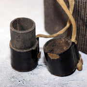 Japanese Antique Tobacco Case Tabako-ire Koyori Woven Paper Lacquer Pouch Meiji21