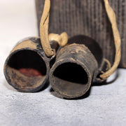 Japanese Antique Tobacco Case Tabako-ire Koyori Woven Paper Lacquer Pouch Meiji22