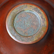 Japanese Vintage Bronze Flower Vase Signed Ikebana Metal Art Japan BV7045