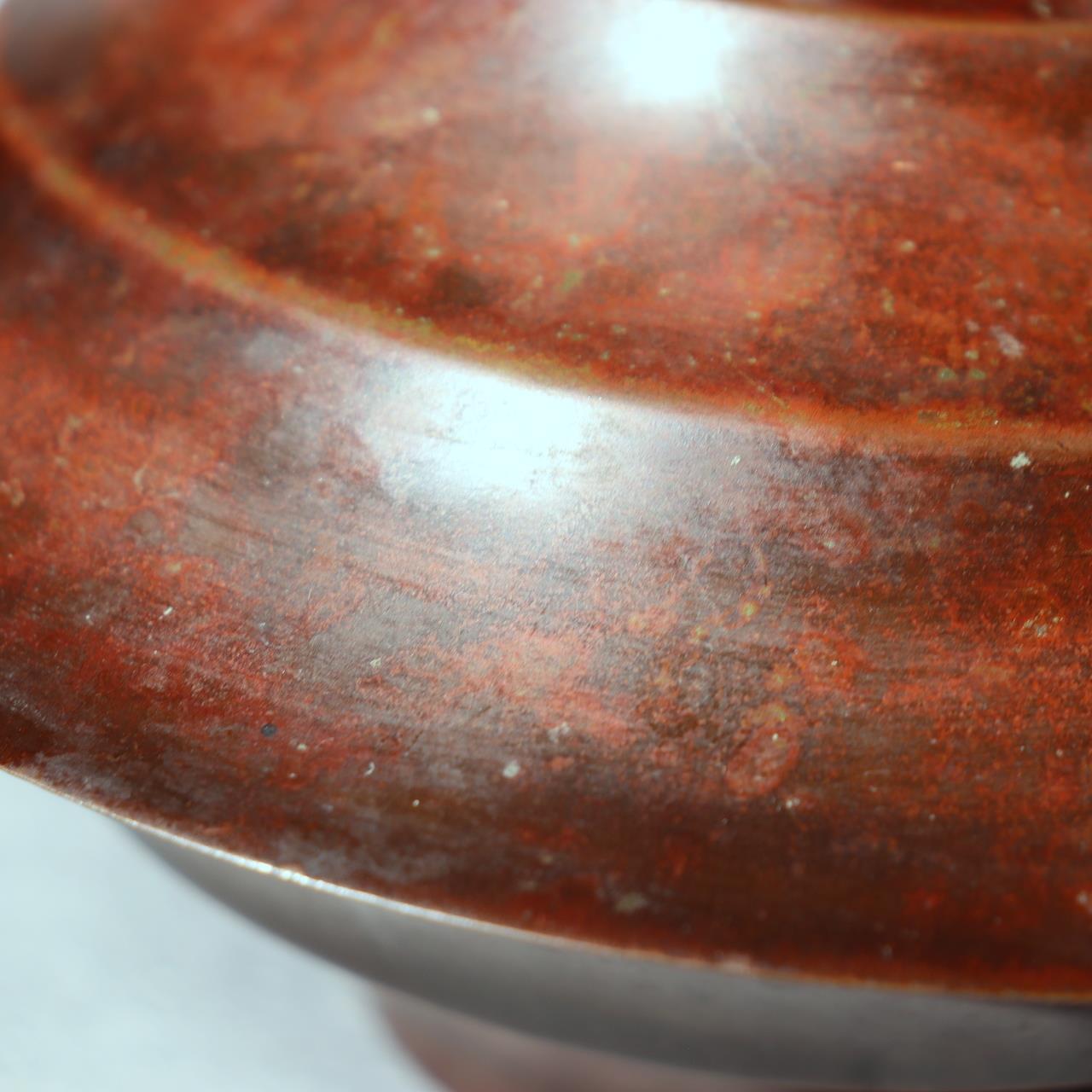 Japanese Vintage Bronze Flower Vase Signed Ikebana Metal Art Japan BV7048