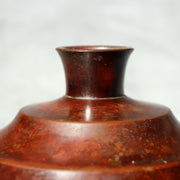 Japanese Vintage Bronze Flower Vase Signed Ikebana Metal Art Japan BV7044