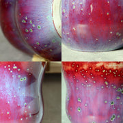 Japanese Porcelain Mizusashi Water Jar Peacock Glaze Matsuyama Masahide BoxPV2926