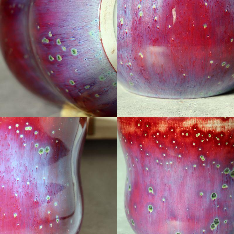 Japanese Porcelain Mizusashi Water Jar Peacock Glaze Matsuyama Masahide BoxPV2926