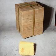 Japanese Porcelain Mizusashi Water Jar Peacock Glaze Matsuyama Masahide BoxPV2929