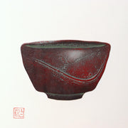 Maki Haku Woodblock Print Collection-66 Embossed Chawan Tea Bowl Signed Framed0
