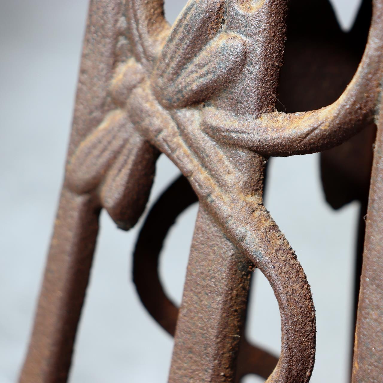 Japanese Vintage Cast Iron Hanging Lantern Tsuri-doro Dragonfly Garden Rustic8