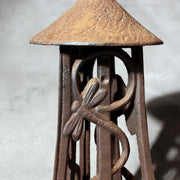 Japanese Vintage Cast Iron Hanging Lantern Tsuri-doro Dragonfly Garden Rustic5