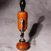 Japanese Vintage Wooden Hand Crank Tool Manual Massager Showa Era Craft VG4171