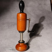 Japanese Vintage Wooden Hand Crank Tool Manual Massager Showa Era Craft VG4172