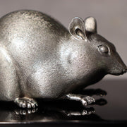 SANO HIROYUKI Japanese Bronze Mouse Figurine Sculpture signed w / Box BOS9856