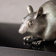 SANO HIROYUKI Japanese Bronze Mouse Figurine Sculpture signed w / Box BOS9857