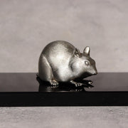 SANO HIROYUKI Japanese Bronze Mouse Figurine Sculpture signed w / Box BOS9854