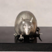 SANO HIROYUKI Japanese Bronze Mouse Figurine Sculpture signed w / Box BOS9853