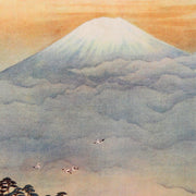 Vintage Japanese Kakejiku Hanging Scroll Yokoyama Taikan Mt Fuji Silk Print3