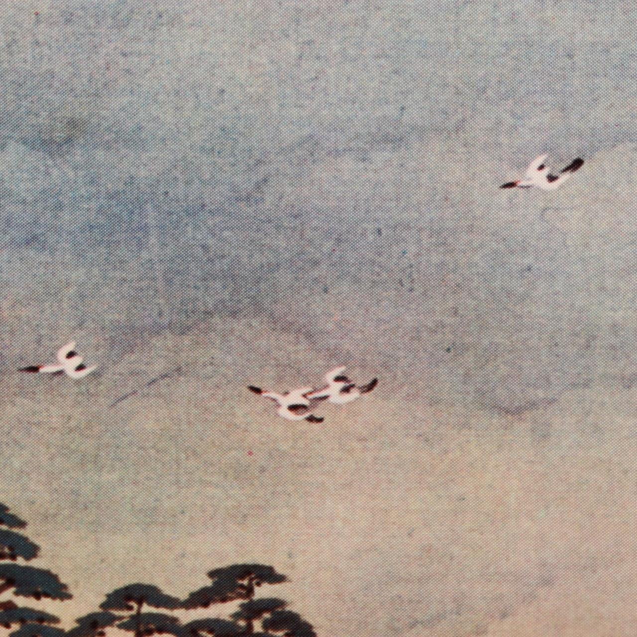 Vintage Japanese Kakejiku Hanging Scroll Yokoyama Taikan Mt Fuji Silk Print7